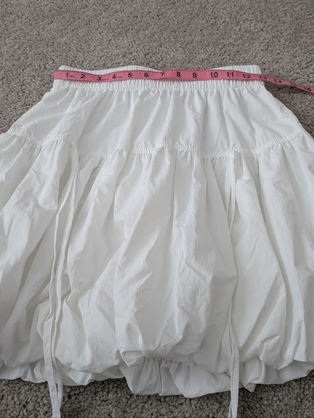 DONATE SOON NWOT White Balloon Bubble High Waist Stretch Skirt Medium - Picture 3 of 5